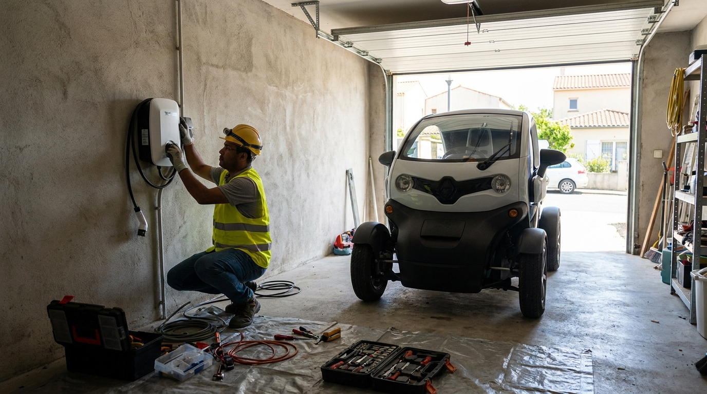 Instalacao de carregador de carro eletrico profissional em Bauru‑SP